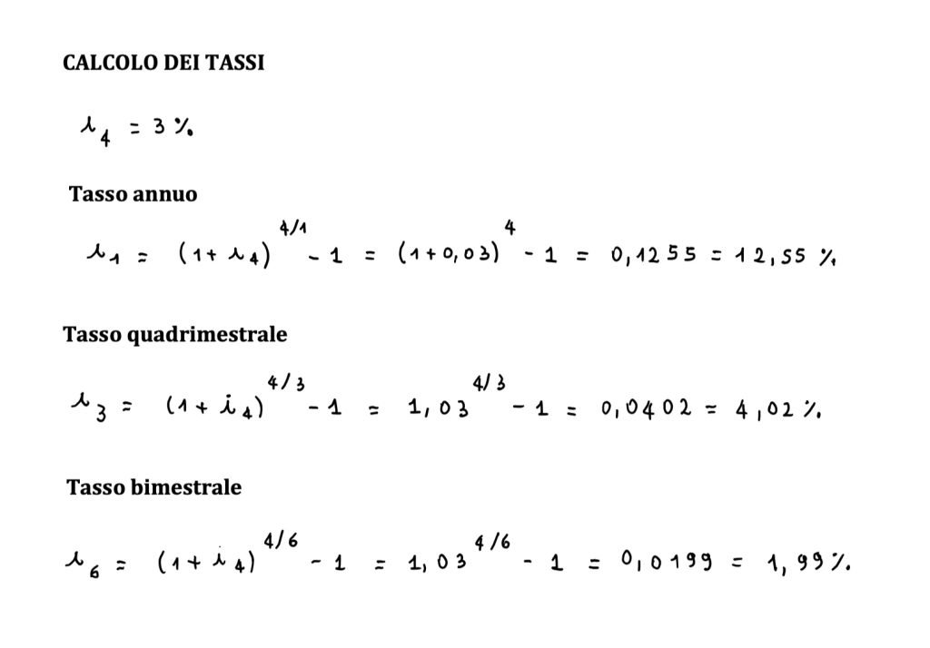 tassi equivalenti regime composto