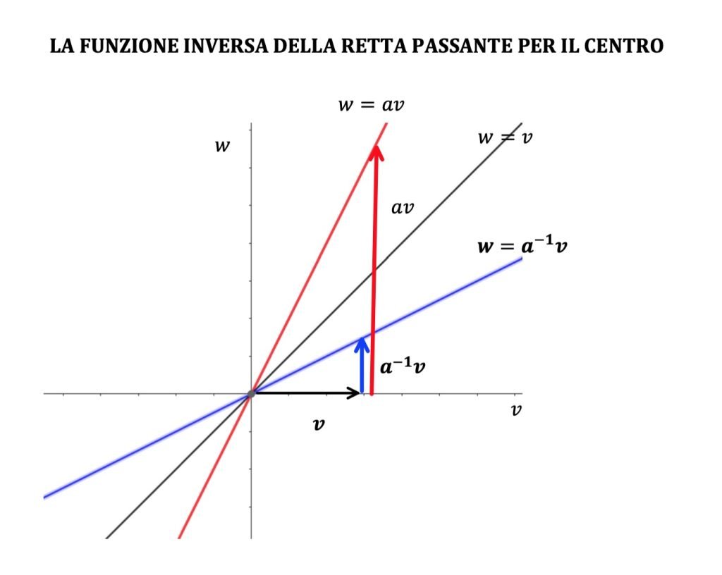 applicazioni lineari funzione inversa rappresentazione grafica