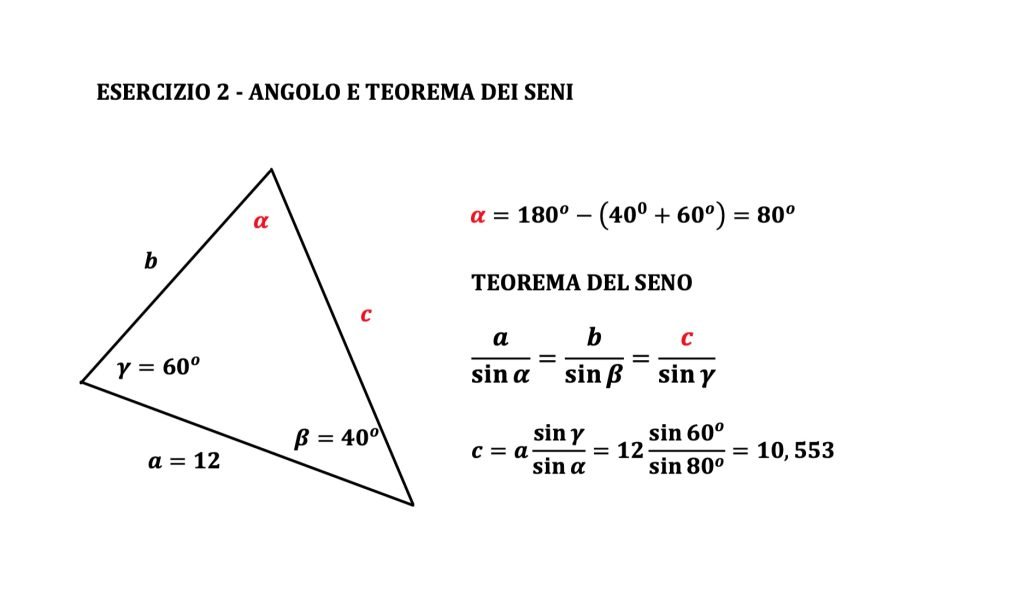 teorema dell'area di un triangolo qualsiasi, trigonometria