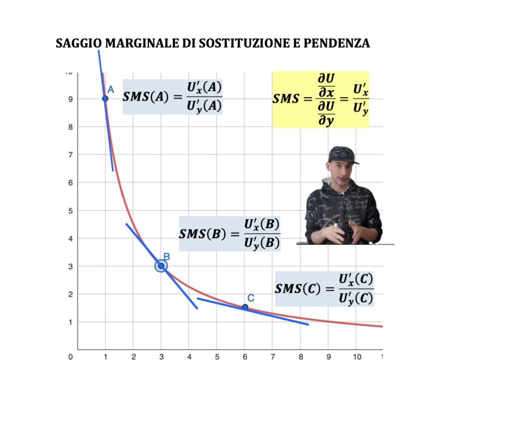 equilibrio del consumatore, microeconomia, funzione di utilità, vincolo di bilancio, teoria del consumatore, curve di livello, saggio marginale di sostituzione