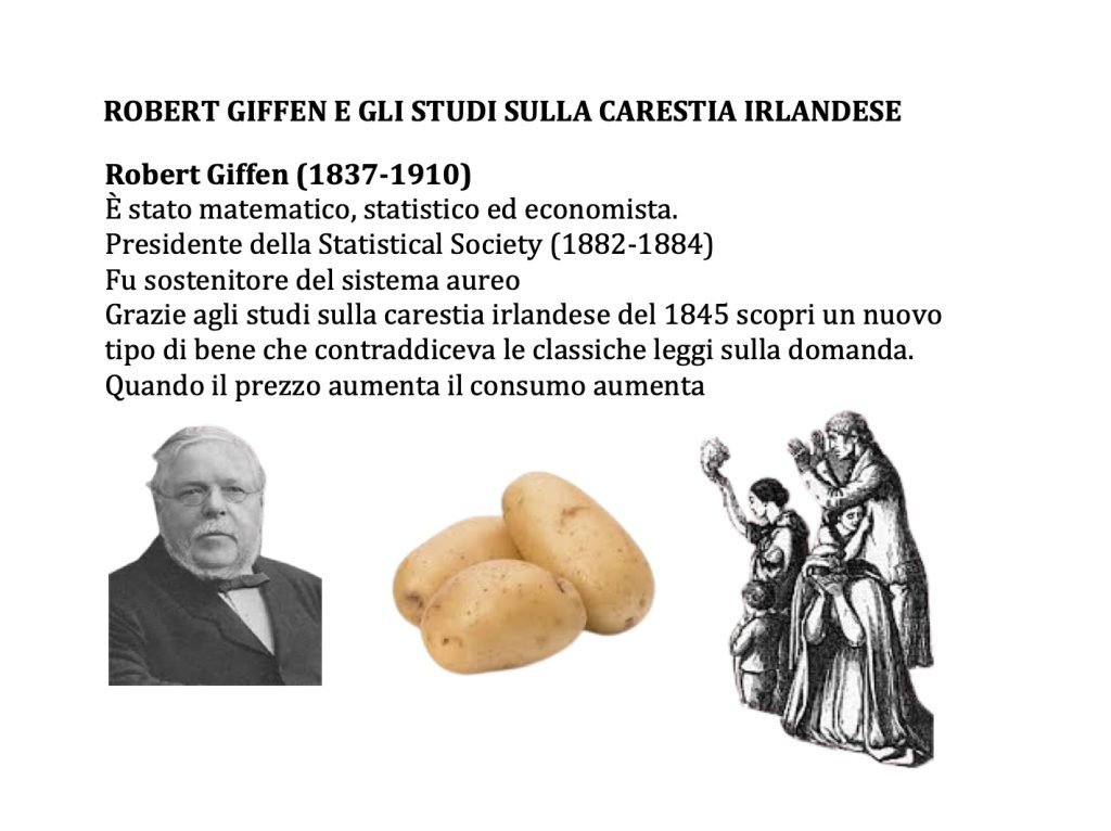 beni di Giffen, curva di domanda, effetto reddito 