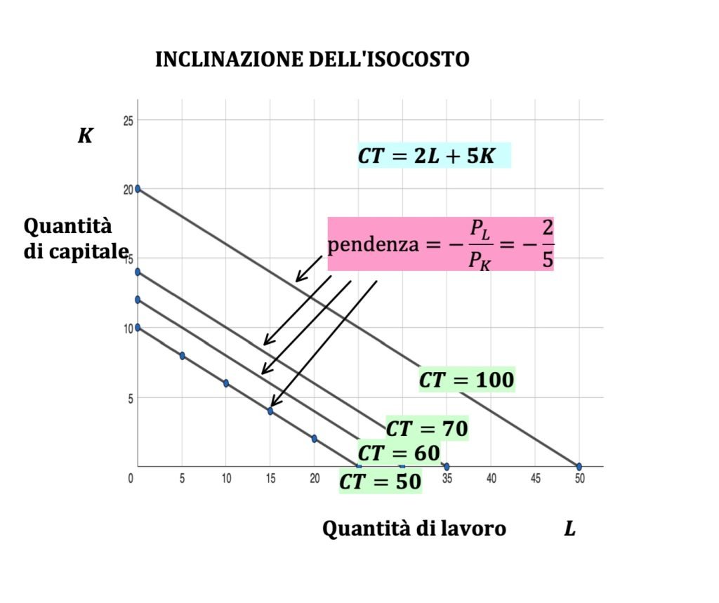 isoquanti e isocosti, teoria dell'impresa, microeconomia