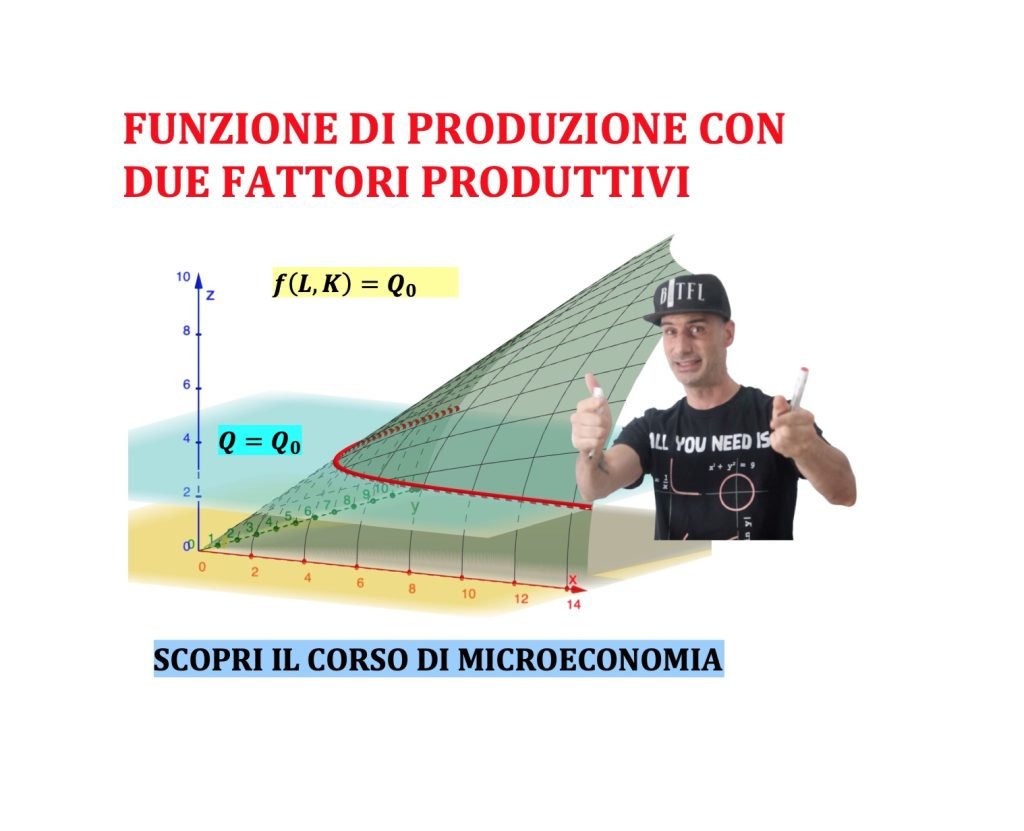La funzione di produzione a due fattori è una relazione tra gli input e l'output 
