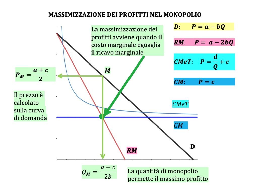 il monopolio, cause, caratteristiche e massimizzazione dei profitti