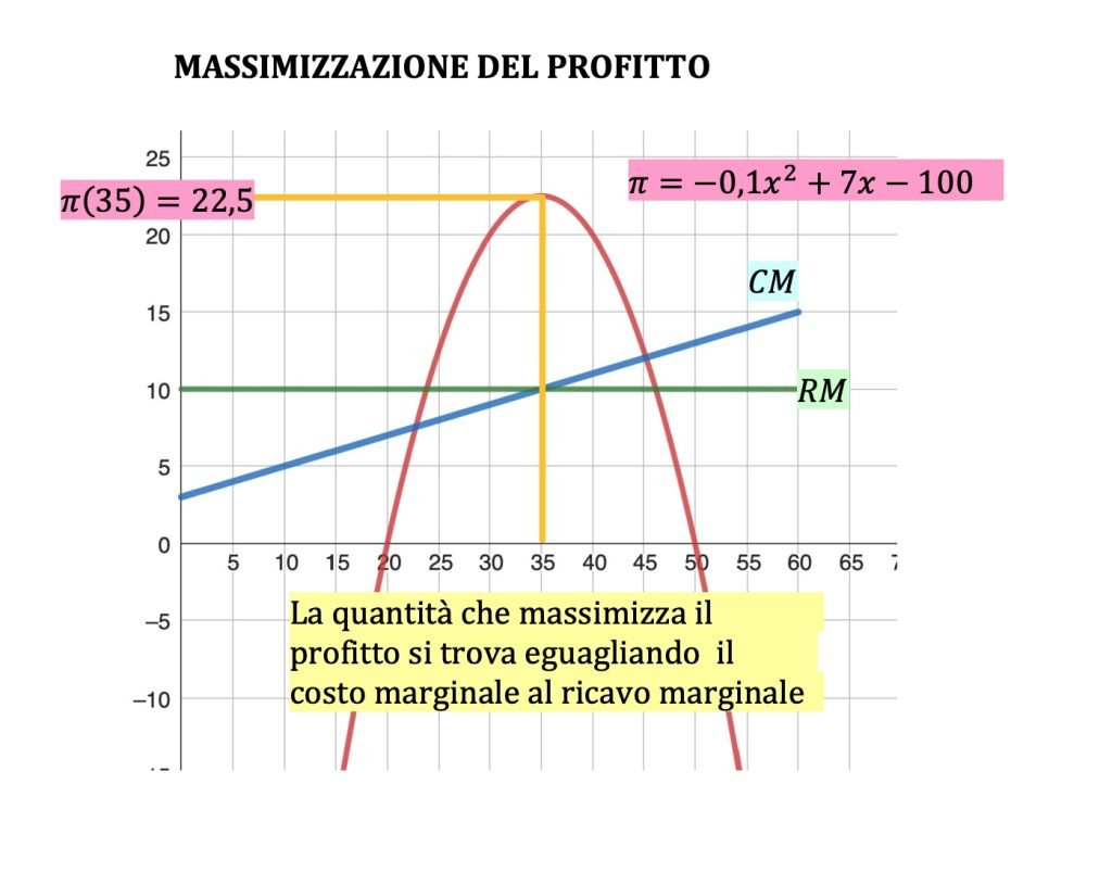 costi, ricavi e profitto, massimizzazione del profitto