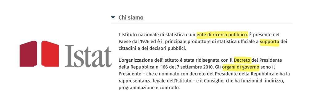 prodotto interno lordo - PIL - istat