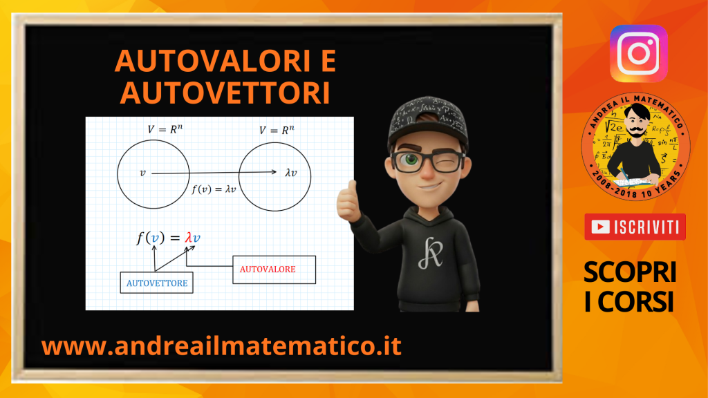 Andrea il Matematico spiega la lezione di Algebra lineare: Autovalori e autovettori: definizione e calcolo semplice