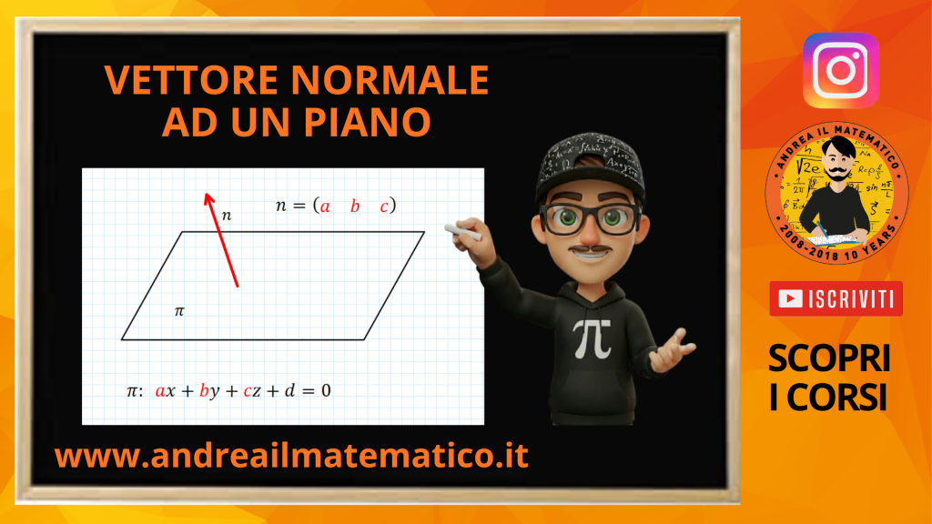 Andrea il Matematico spiega la lezione di Algebra lineare: Vettore normale ad un piano o iperpiano